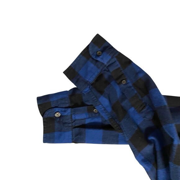 Upcycled Flannel Shirt Shacket Womens 1X Monster Grunge Patchwork Folk Art - Picture 12 of 16